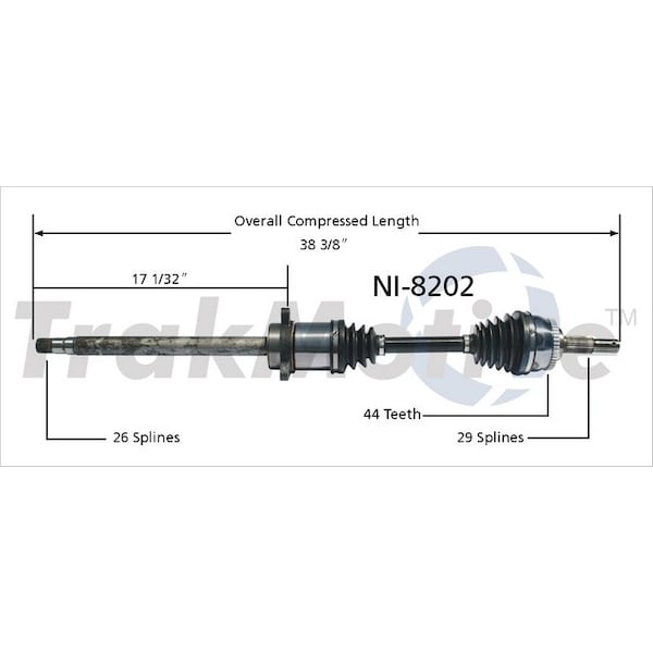 Surtrack Axle Cv Axle Shaft, Ni-8202 NI-8202 - main